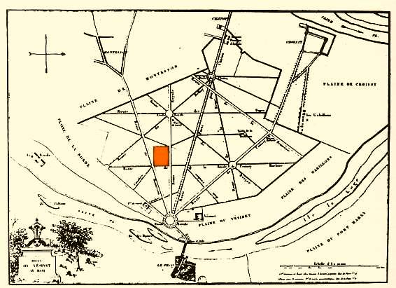 Plan du Bois du V�sinet (Restauration)