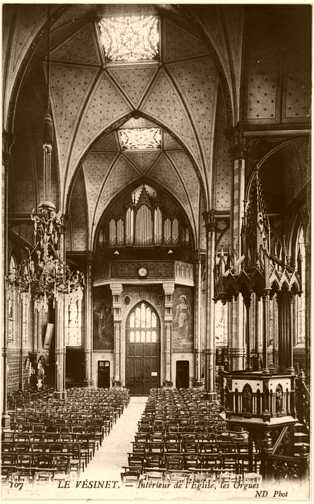 Nef de l'église en 1880