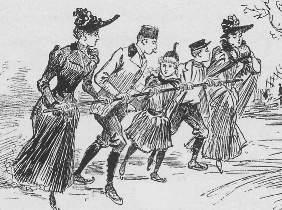 Croquis � la plume d'Albert Robida, publi�s en 1895 dans le Journal La Nature