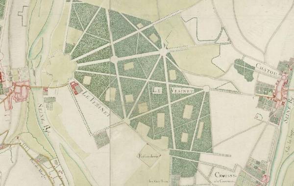 Montage r�alis� � partir de deux cartes de l'Atlas de Trudaine.