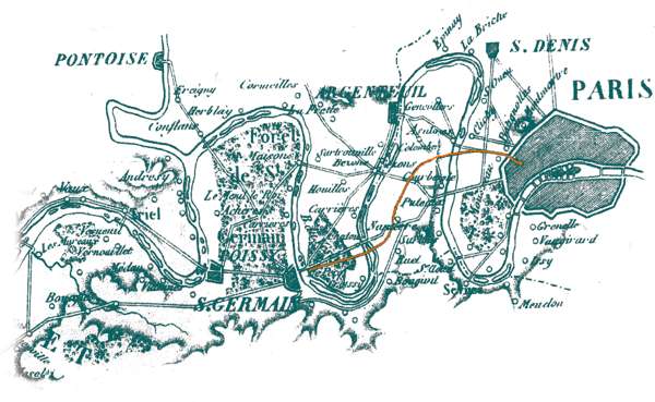 Premi�re ligne de Chemin de Fer, Paris - Le Pecq